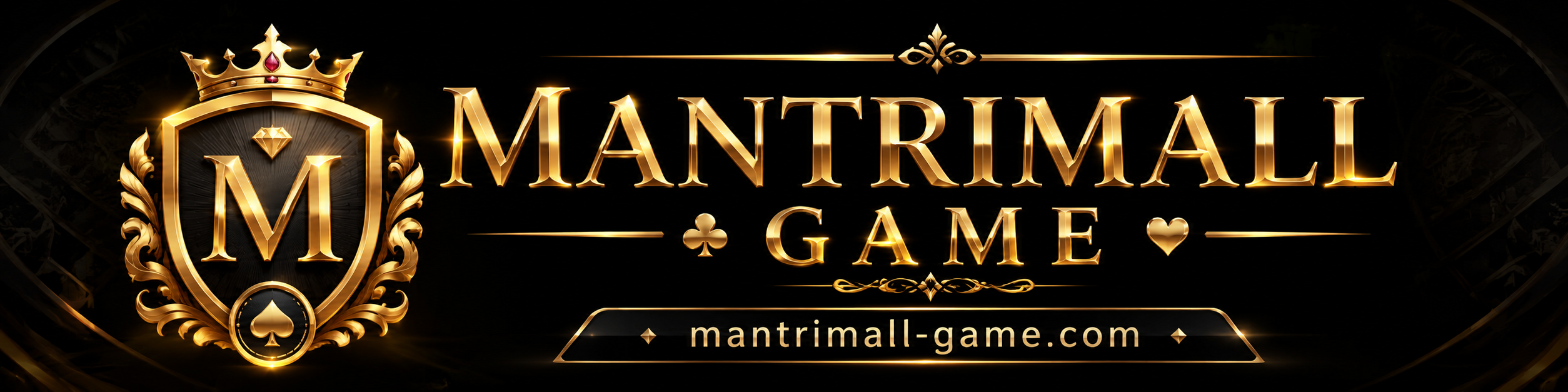 Mantrimall Game black gold banner logo